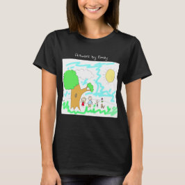Lägg till barnens teckning i den här t shirt