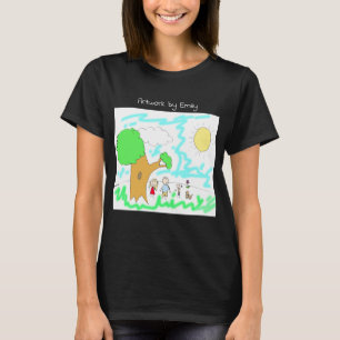 Lägg till barnens teckning i den här t shirt
