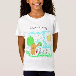 Lägg till barnens teckning i den här t shirt