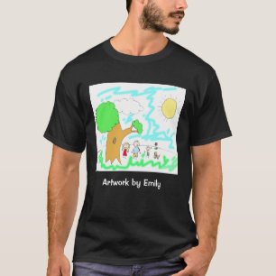Lägg till barnens teckning i den här t shirt