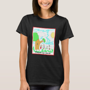 Lägg till barnens teckning i den här t shirt