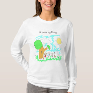 Lägg till barnens teckning i den här t shirt