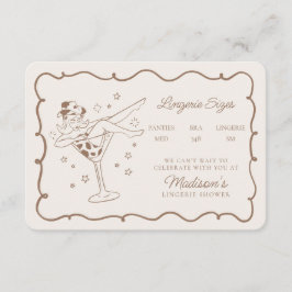 Lägg till Beige Cocktails och Cowgirl Lingerie Siz Tilläggskort