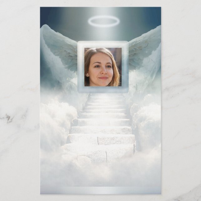 Lägg till bild ängelstationeri brevpapper (Framsida)