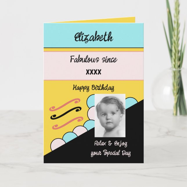 Lägg till bild året namn-gult för milstolpe-födels kort (Framsida)