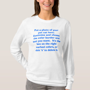 Lägg till bild av din katt bekläda på t shirt