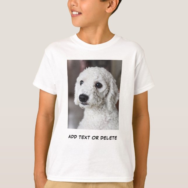 Lägg till bild Bilder och textbarn T Shirt (Framsida)