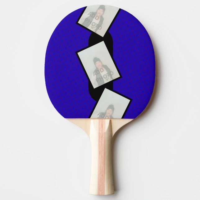 Lägg till bild blå Ping Pong Paddle Pingisracket (Framsidan)