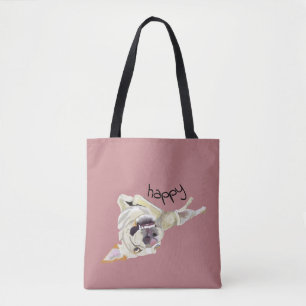 Lägg till bild för din egen Lycklig Hund-tote-bag Tygkasse