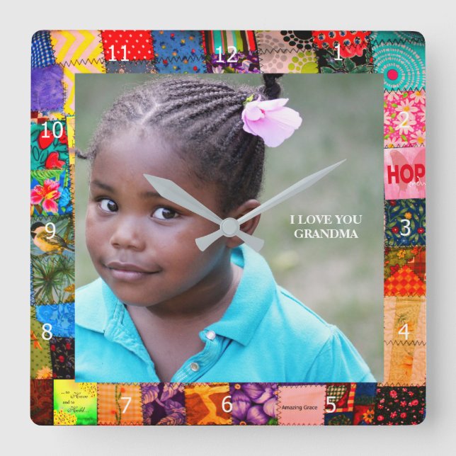 LÄGG TILL BILD* FYRKANTIG KLOCKA (Framsida)