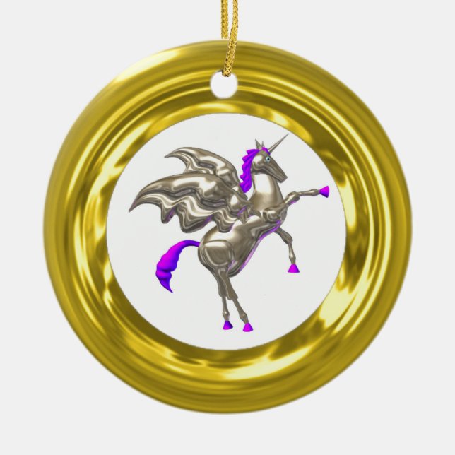 Lägg till bild gräns för guld- illusionprydnad julgransprydnad keramik (Framsidan)