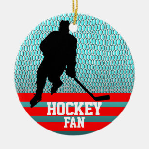 Lägg till bild hockeyfläktprydnad julgransprydnad keramik