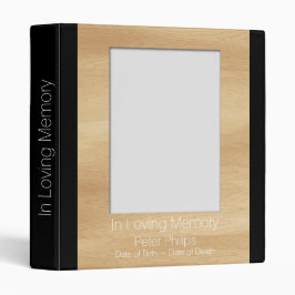 Lägg till bild i Ram i trämallen Funeral GuestBook