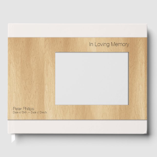 Lägg till bild i Ram-mallen Funeral Guest Bok (Framsida)