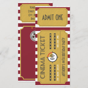Lägg till bild inbjudan till Movie Biljett Födelse