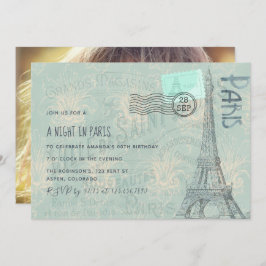 Lägg till bild inbjudan till Paris temat Födelseda