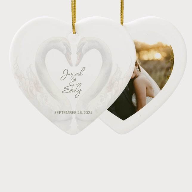 Lägg till bild julprydnad julgransprydnad keramik (Add Photo Christmas Ornament (front and back))