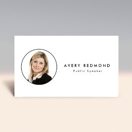 Lägg till bild mall Infoga för Professioneller vit Visitkort