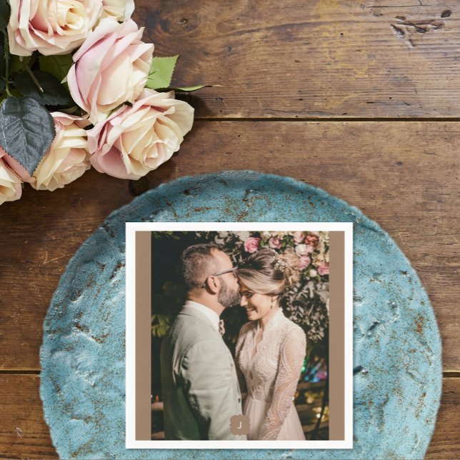 Lägg till bild Monogram Bröllop Pappersservett (Skapare uppladdad)