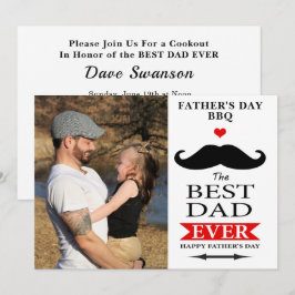 Lägg till bild Mustache Best Pappa någonsin Fars d Inbjudningar