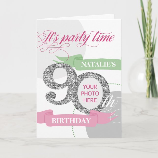 Lägg till bild och text för 90:e Födelsedagsfest i Inbjudan (Framsida)