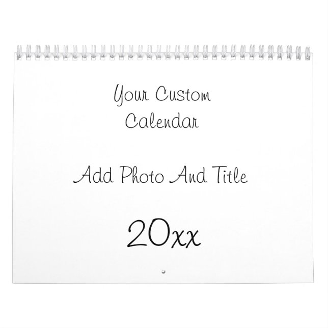 Lägg till bild och text i anpassningsbar Kalender (Omslag)