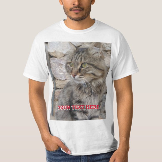 Lägg till bild och textredigerbar t shirt (Framsida)