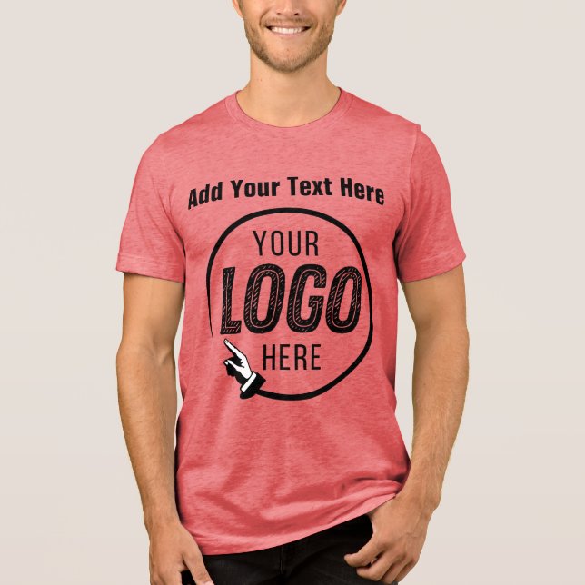 Lägg till Bild-Personlig--Logotypens fotopresentat T Shirt (Framsida)