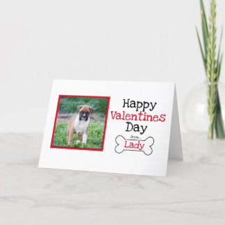 Lägg till bild Personligens Hund Valentine-kort Tack Kort