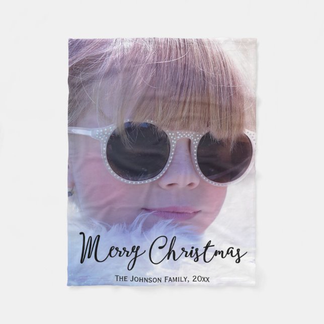 Lägg till bild personliger för jultomtar fleecefilt (Framsidan)