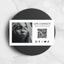 Lägg till bild QR-kod för Social Media, vit