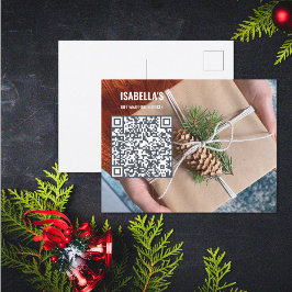 Lägg till bild QR-kod - vykort för företag