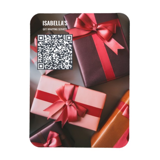 Lägg till bild QR-kodföretag Magnet (Vertikal)