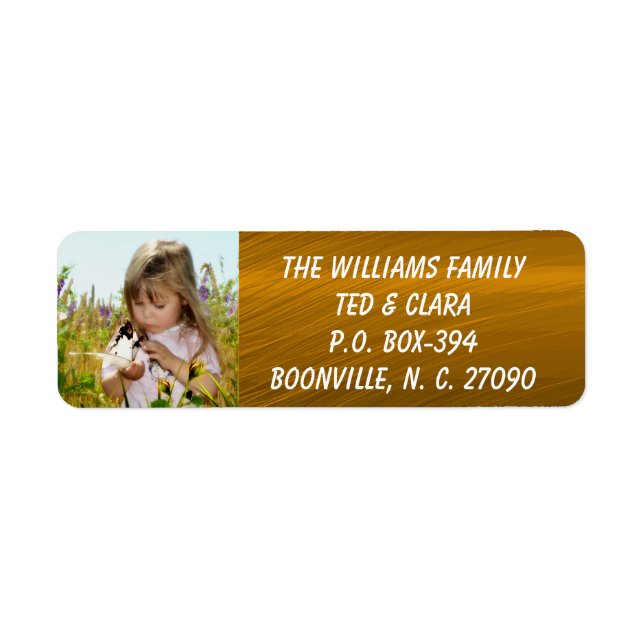 LÄGG TILL BILD* RETURADRESS ETIKETT (Framsidan)