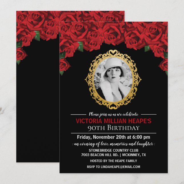 LÄGG TILL BILD - Ro Milstolpe-inbjudan till födels Inbjudningar (Fram/baksida)