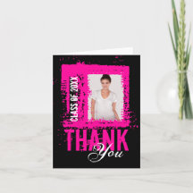 Lägg till bild Rosa för Studenten Tack Blank Card