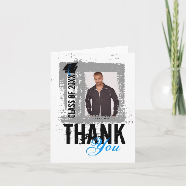 Lägg till bild Studenten Tack Blankt kort (Framsida)