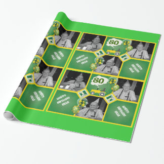 Lägg till bild till traktoren som slår in papper presentpapper
