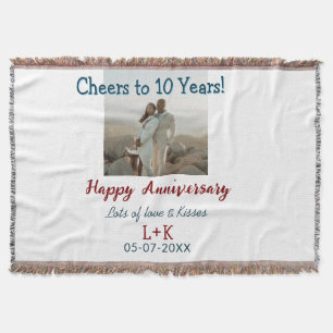 Lägg till bild uppgifter om Cheers till 10 års lyc Filt