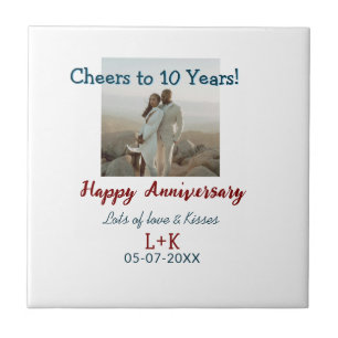 Lägg till bild uppgifter om Cheers till 10 års lyc Kakelplatta
