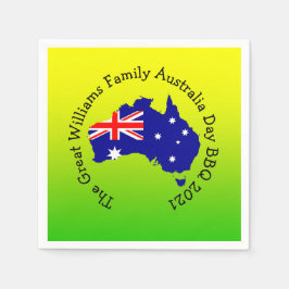 Lägg till BQ Cocktail-nummer för Namn-Australien Pappersservett
