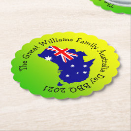 Lägg till BQ för Namn-årsdag Underlägg Papper