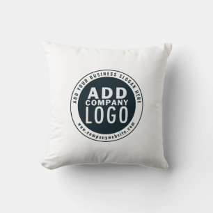 Lägg till Business Logotyp Anpassningsbar Business Kudde