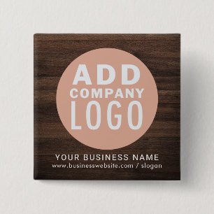 Lägg till Business Logotyp Company Employee Rustic Knapp
