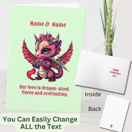 Lägg till citat från Namn, Röda draken Valentines Kort