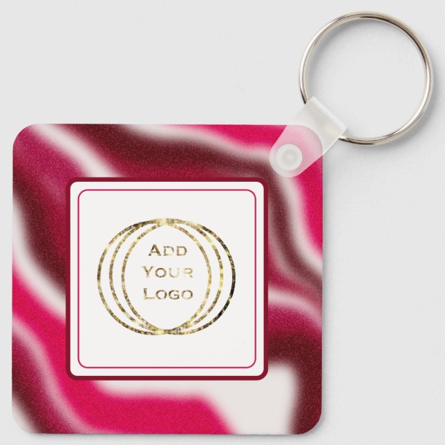 Lägg till Coola för Logotyp i affärslivet - julkla Nyckelring (Baksida)