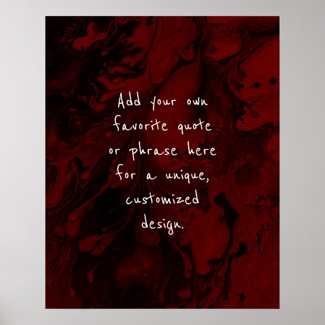 Lägg till den svarta, burgundsröda, svarta, svarta poster (Framsidan)
