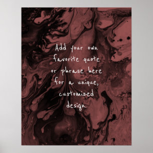 Lägg till den svarta, svarta, svarta, Marsala Red Poster