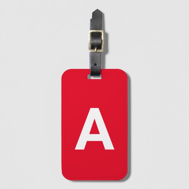Lägg till den ursprungliga monogrammofonen Personl Bagagebricka (Framsida vertikal)
