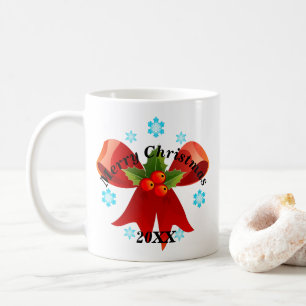 Lägg till det röda menyfliksområdet God jul Kaffemugg
